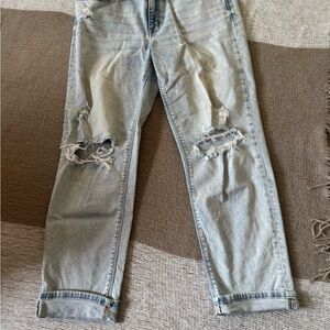 Studio Light Blue Distressed Boyfriend Jeans